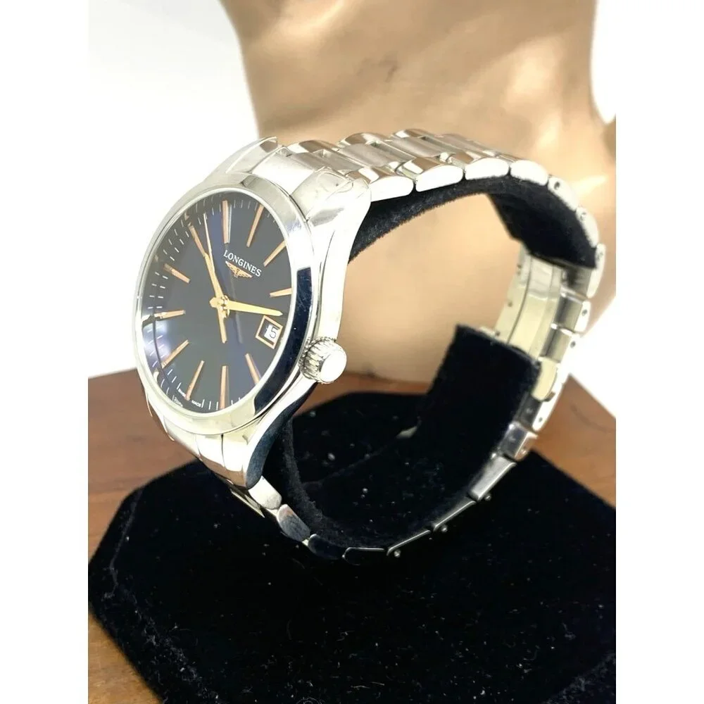 Longines Women's Watch L23864926 Conquest Swiss Quartz Blue Dial Steel 34mm